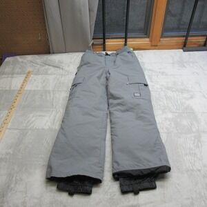 Sessions Snow Pants Kids Large Gray Insulated Waterproof Ski Snowboarding 27x23